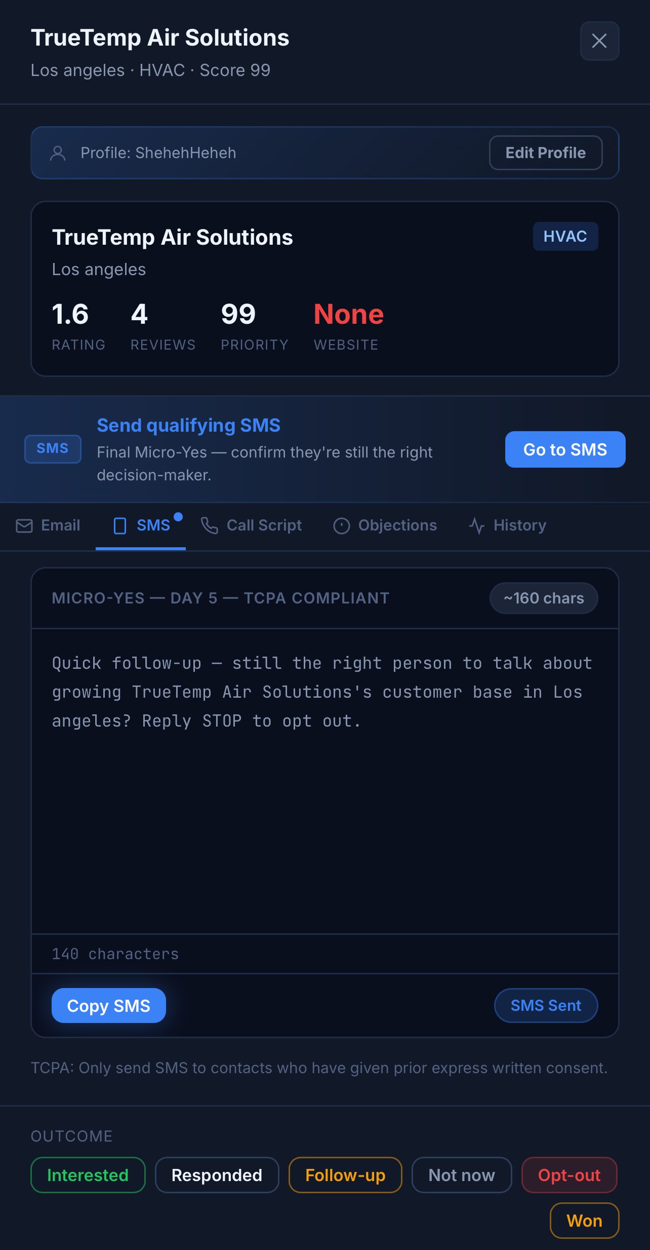 Blitrz dashboard showing lead credits, Start Today's Blitz queue, and the lead extraction filters